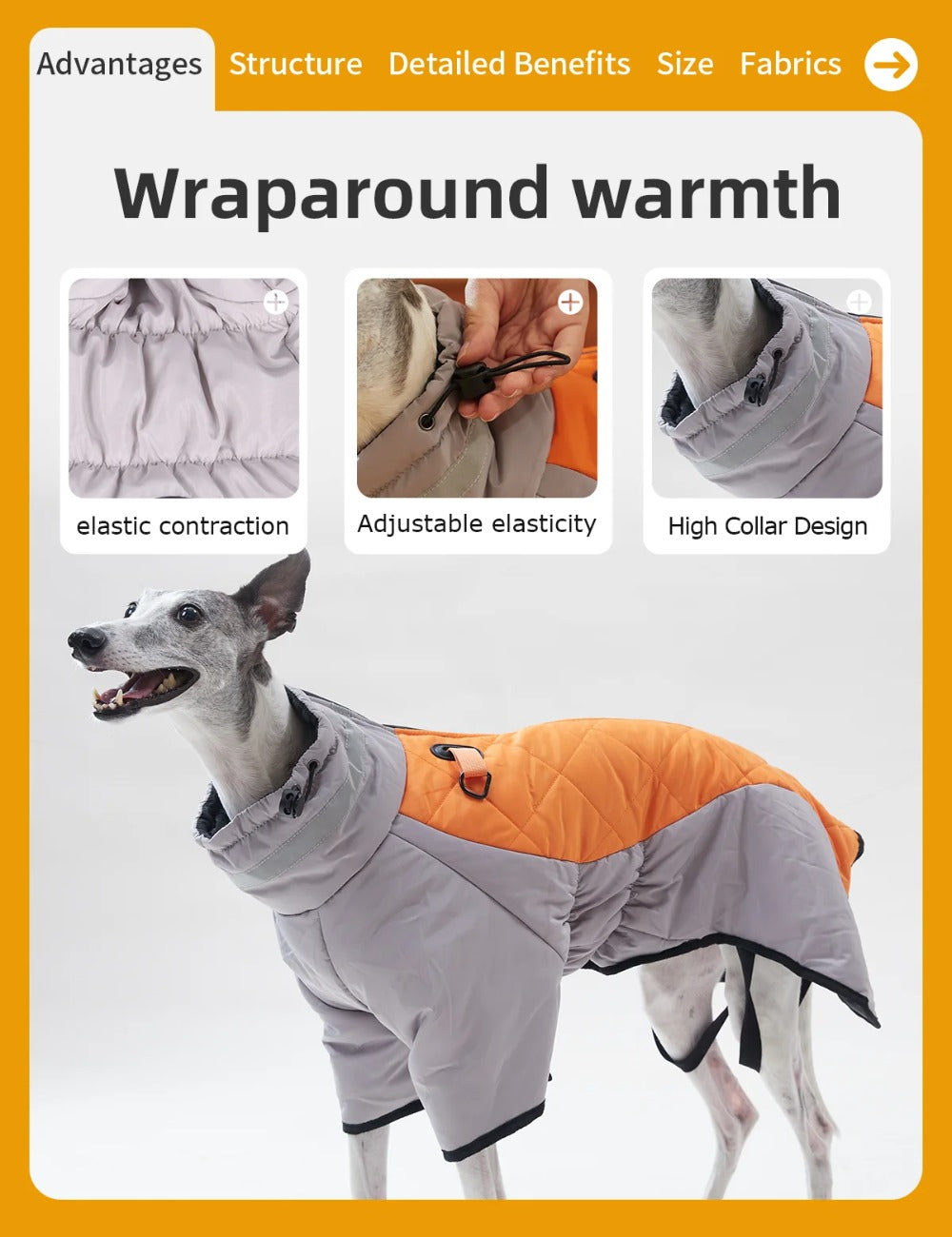 Warm Dog Jacket for Winter Cold Weather