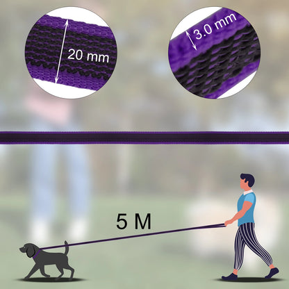Multiple Colors 5 Meters Purple Dog Leash