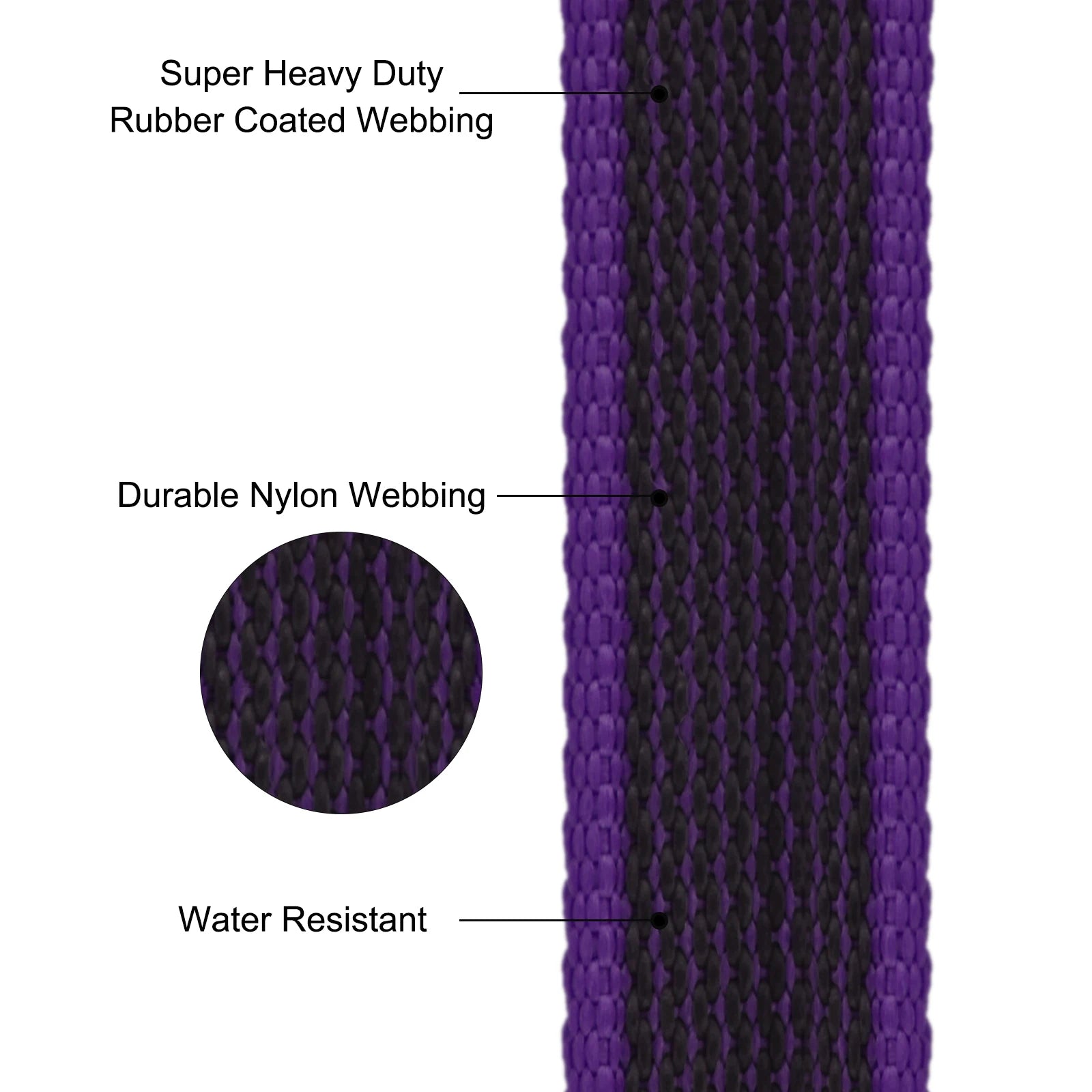 Super Heavy Duty Rubber Coated Webbing Durable Nylon Water Resistant
